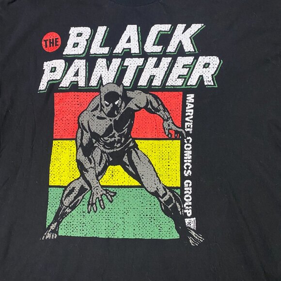 Black Panther T Shirt Men's 2XL Black Marvel Comics XXL - Picture 3 of 7